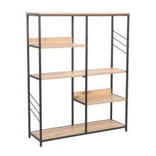 Riiul DIMITRA 100x30xH124cm, rustik/must