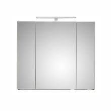Зеркальный шкаф с LED-светильником 31-II, 80x16xH70см, серый