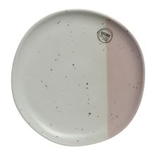 Taldrik LUVE D27cm, valge ja roosa