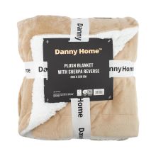 Blanket PLUSH SHERPA XL 220x200cm, beige