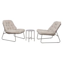 Balcony set ROYAL table and 2 chairs, grey