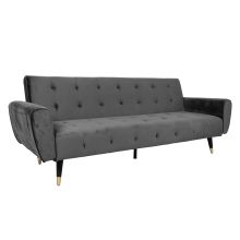 Sofa bed FALUN 214x83xH82cm, grey velvet