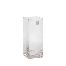 Ваза IN HOME 10x10xH23см, стеклянная, прозрачная