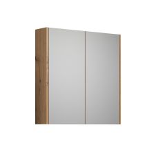 Зеркальный шкаф TOUCH 69x15xH70см, дуб/белый