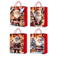Kinkekott FUN SANTA M, 26x32x10cm, mix