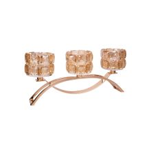 Candle holder CHANLE 29xH12cm 3-candle, gold