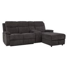 Nurgadiivan PROVENCE PN, elektriline/manuaalne recliner, tumehall