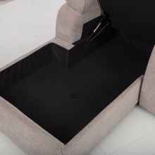 Nurgadiivan PROVENCE VN, elektriline/manuaalne recliner, helehall