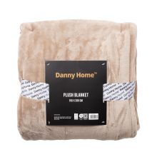 Blanket PLUSH 150x200cm, dark beige