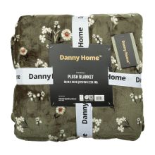 Blanket PLUSH MEADOW XL 230x230cm, olive green