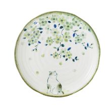 Taldrik HIDAMARI D21,6xH2,5cm kass ja kirsiõied