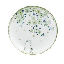 Taldrik HIDAMARI D24,5xH3cm kass ja kirsiõied