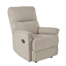 Recliner armchair GUSTAV with manual mechanism, taupe