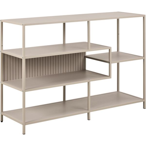 Bookcase SEAFORD 114x35xH78cm, grey