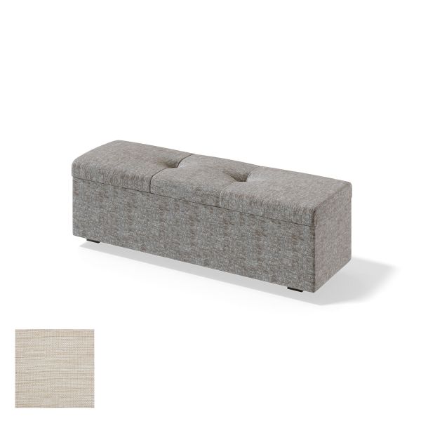 Storage box for continental bed RED/BLACK ULVASEN MANGO 180cm, light beige