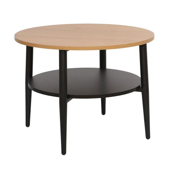 Coffee table HECTOR 60x60xH45cm, ash/black
