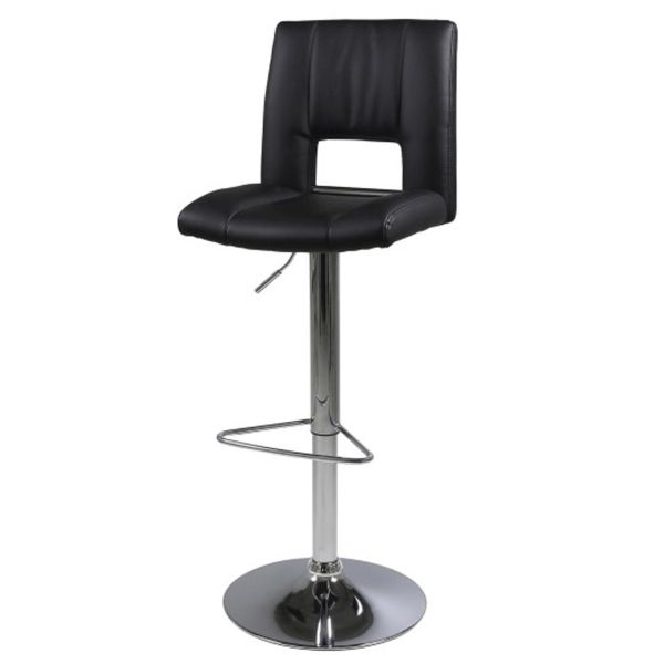 Bar stool SYLVIA black/chrome