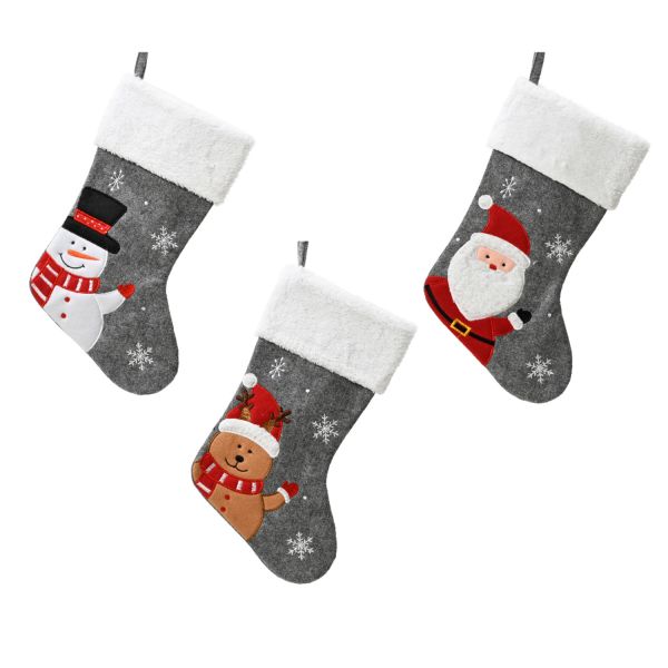 Jõulusokk GLOW SANTA H40cm, mix