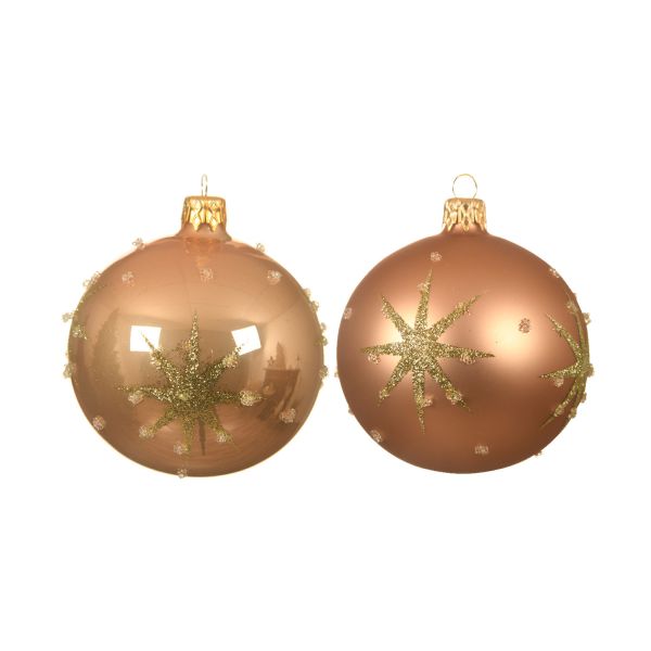 Jõuluehe XMAS STAR D8cm, karamell, mix