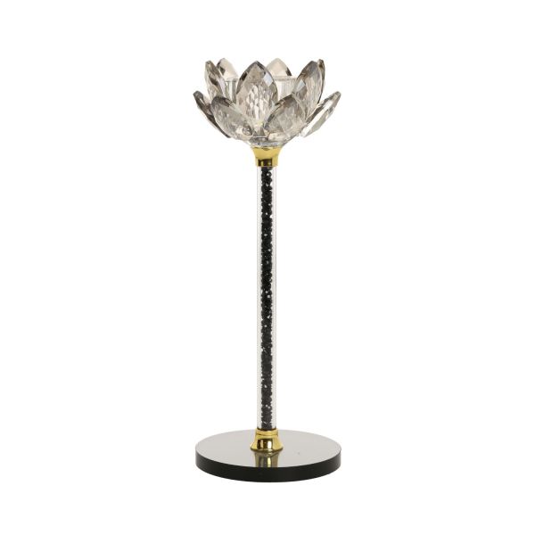 Candlestick CHANLE H20.5cm, grey