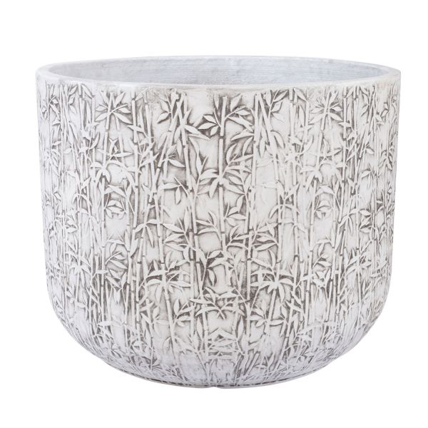 Plant holder LOUNA D55xH43.5cm, white/grey