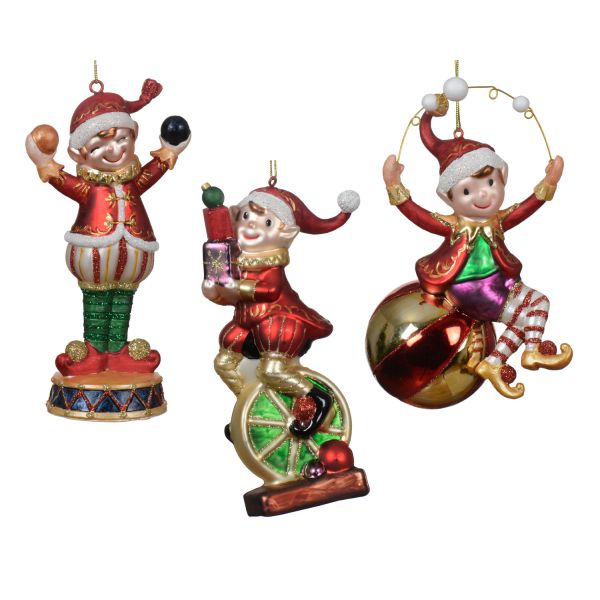 Jõuluehe SHINE CIRCUS 7cm, klaas, mix