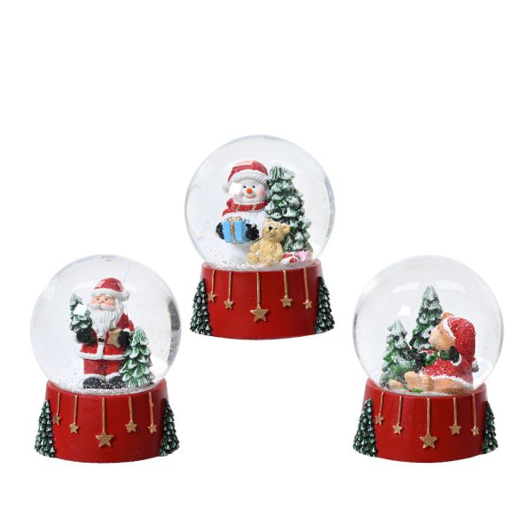 Snow globe SHINE SNOW D8xH10,2cm, mix