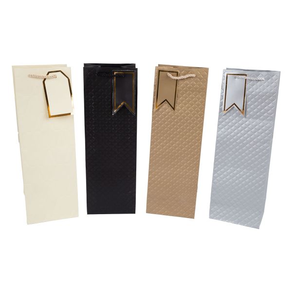 Kinkekott pudelile LEE 12x9x39cm, mix