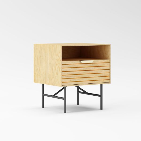 Nightstand BASSEL 45x40xH50cm, 3D melamine