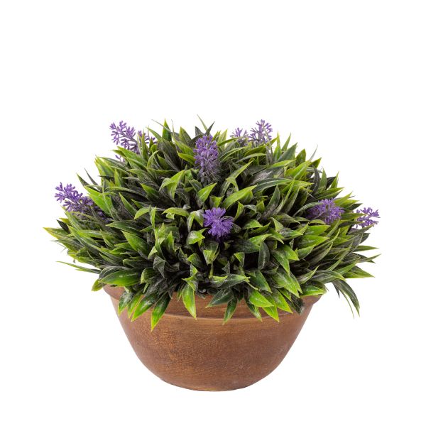 Искусственный цветок GREENLAND в горшке, голубые цветы