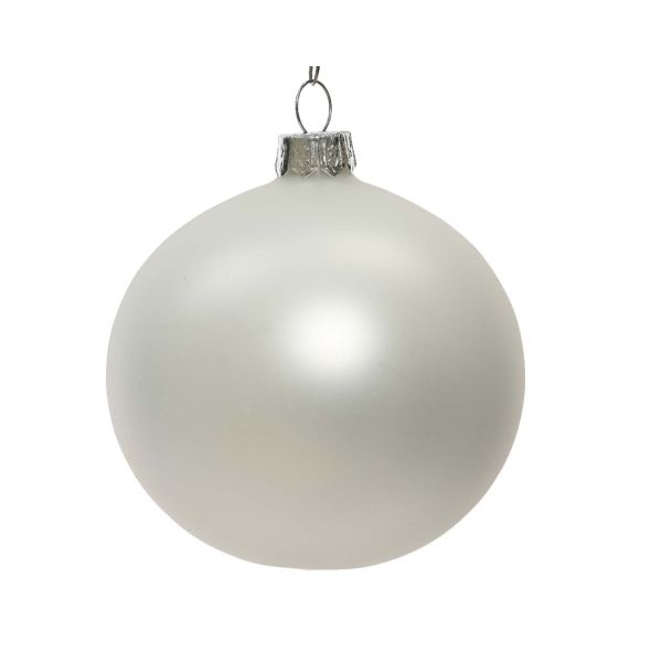 Jõuluehe GLOW D10cm, matt klaas, valge