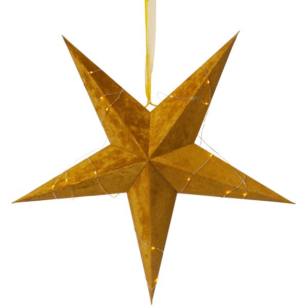 Бумажная звезда VELVET D60см, желтый