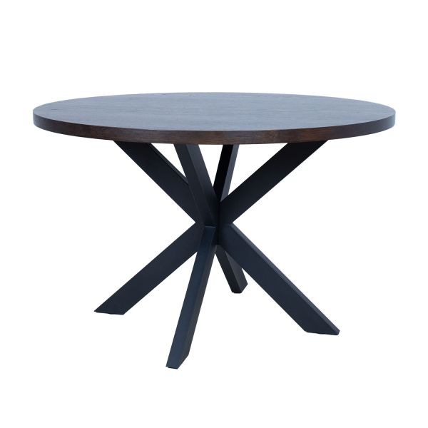 Dining table VANCOUVER D120xH75cm, black smoky oak