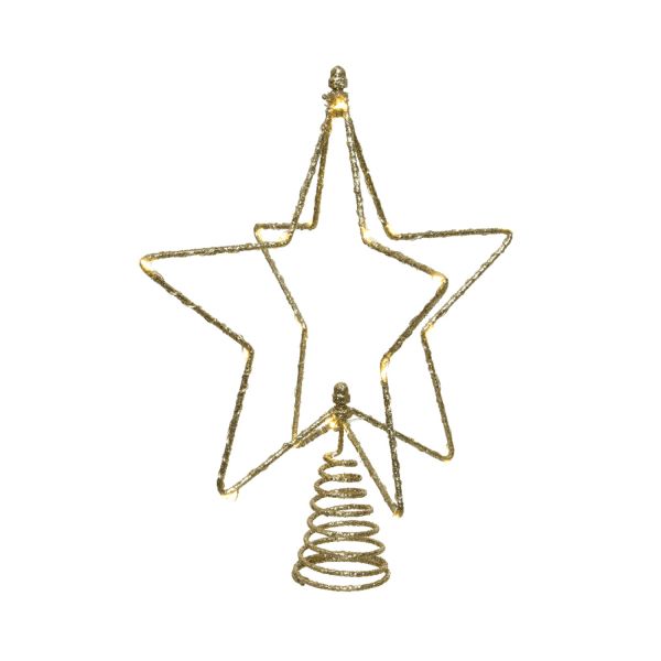 Kuusetipp XMAS LED H25cm, kuldne