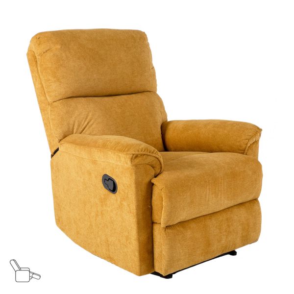 Tugitool GUSTAV manuaalne recliner, kollane