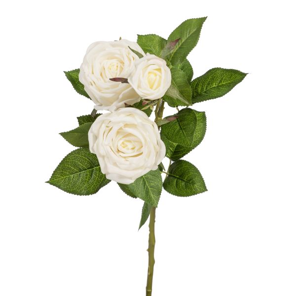 Искусственный цветок РОЗА 70см, белый