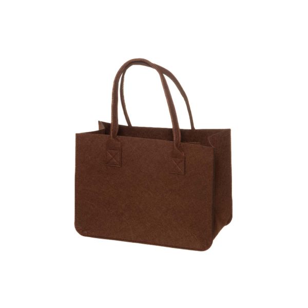4Living Basket felt with handles 38 cm brown