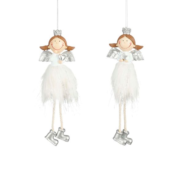 Jõuluehe GLOW ANGEL H24cm, valge mix