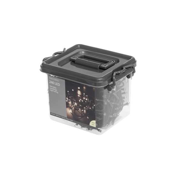 FINNLUMOR LIGHTCHAIN 240LED WARM WHITE BLACK CABLE