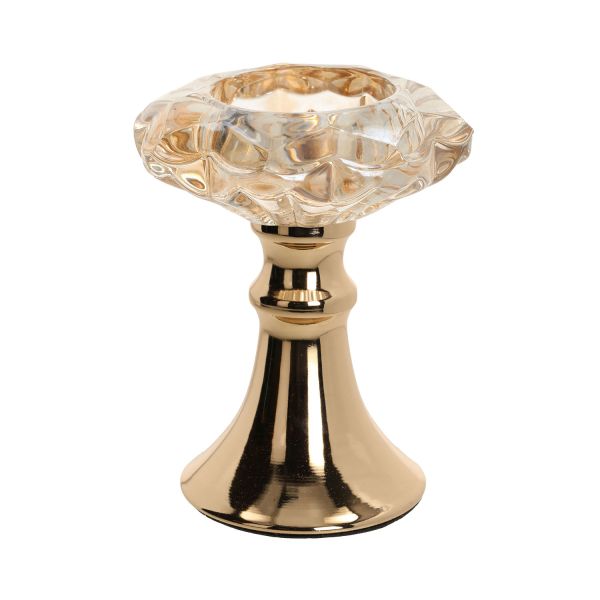 Candlestick LAUDRE D9xH11cm, gold