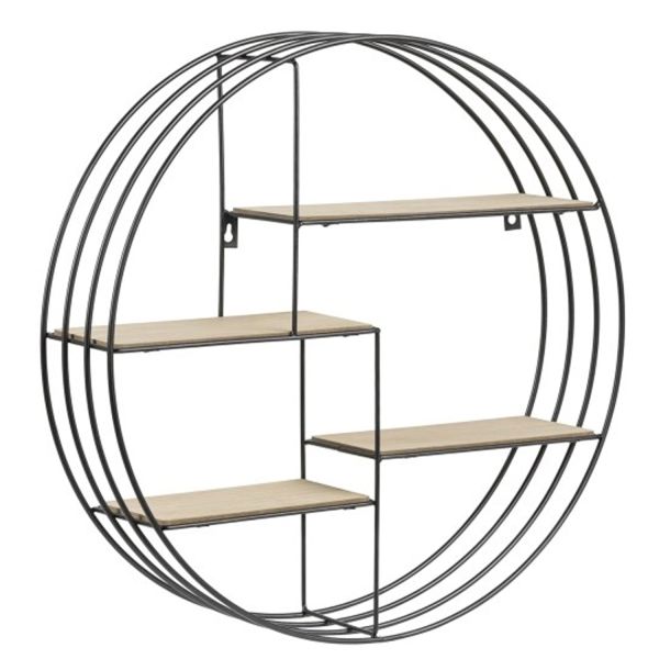 Wall shelf DARKENBERD D45x10xH45cm, black