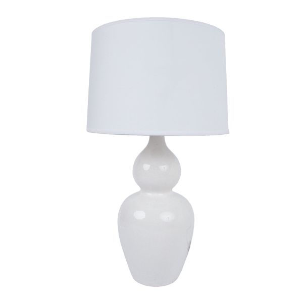 Table lamp EDAM H48cm, white ceramic