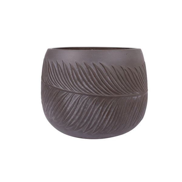 Горшок низкий PALM-3, D24xH16см, коричневый