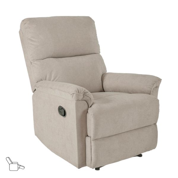 Tugitool GUSTAV manuaalne recliner, taupe