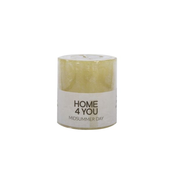 Свеча MIDSUMMER DAY, D6,8xH7,2см, светло-зеленая (аромат - Летний тропический лес)