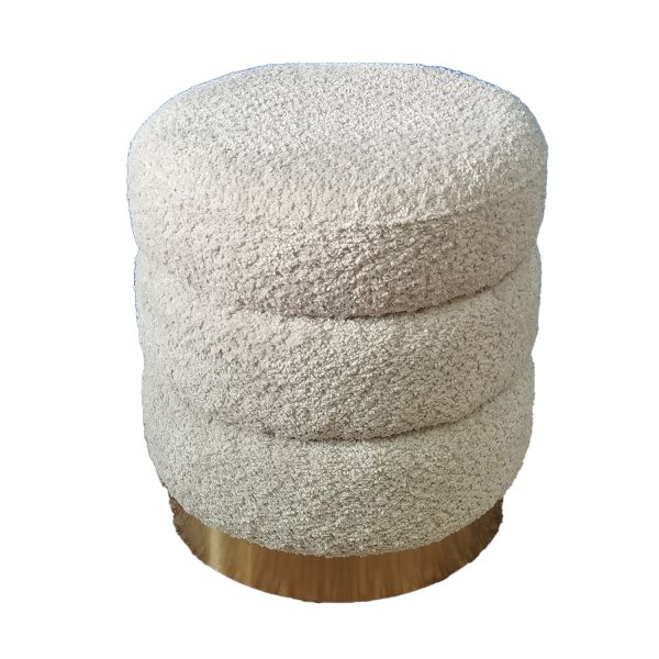 Пуфик LAUREN D35xH38см, белый