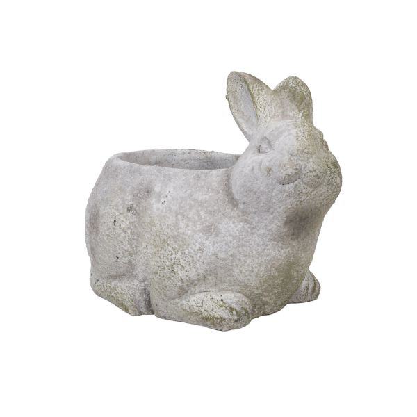 Flowerpot STONE 18x13xH14,5cm, rabbit