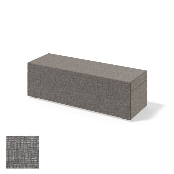 Storage box for continental bed RED/BLACK PLAIN MANGO 180cm, light grey
