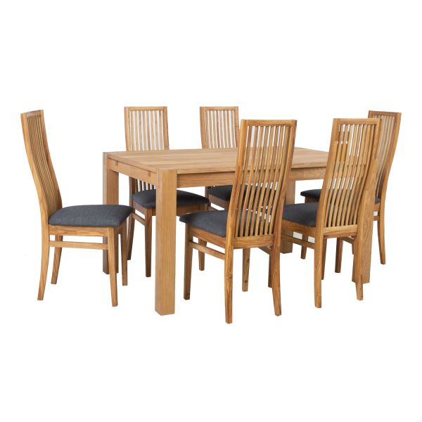 Dining set CHICAGO NEW table 140x90cm and 6 chairs