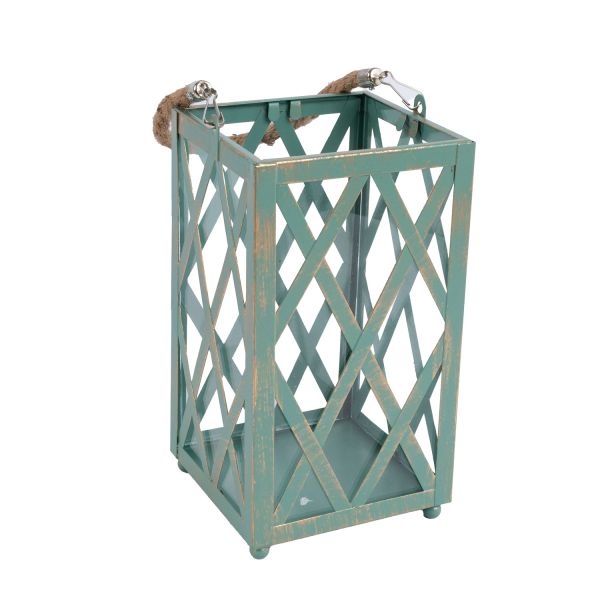 Lantern THALIE H20cm, green
